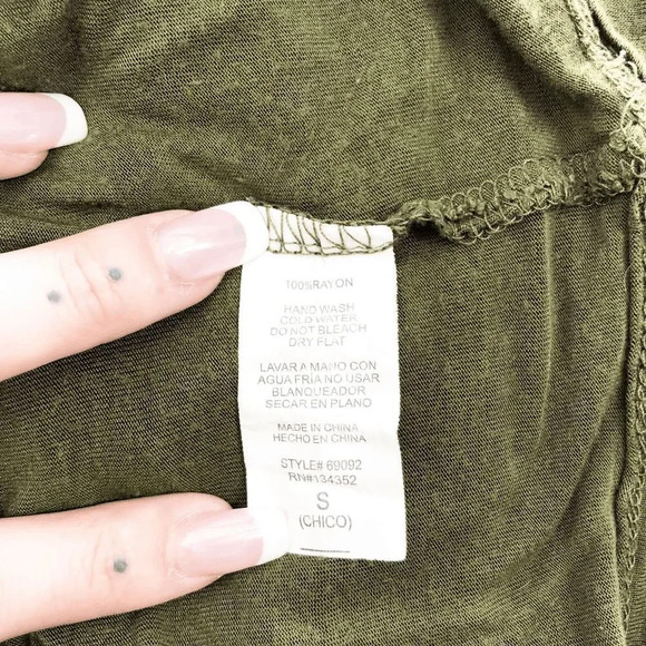 Ambiance Women's Green Short Sleeve Stretch Crop Top Size S - Picture 5 of 5